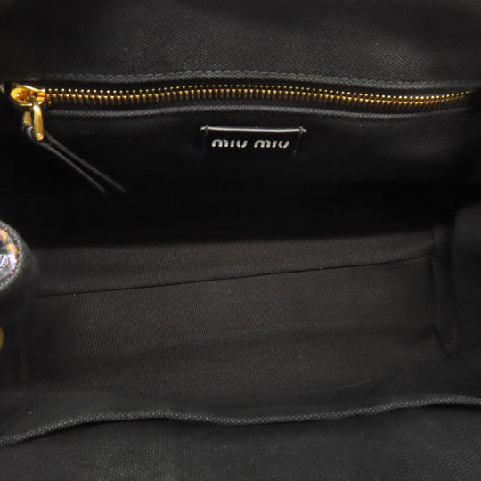 MIUMIU Handbag canvas multicolor Flower motif 2WAY