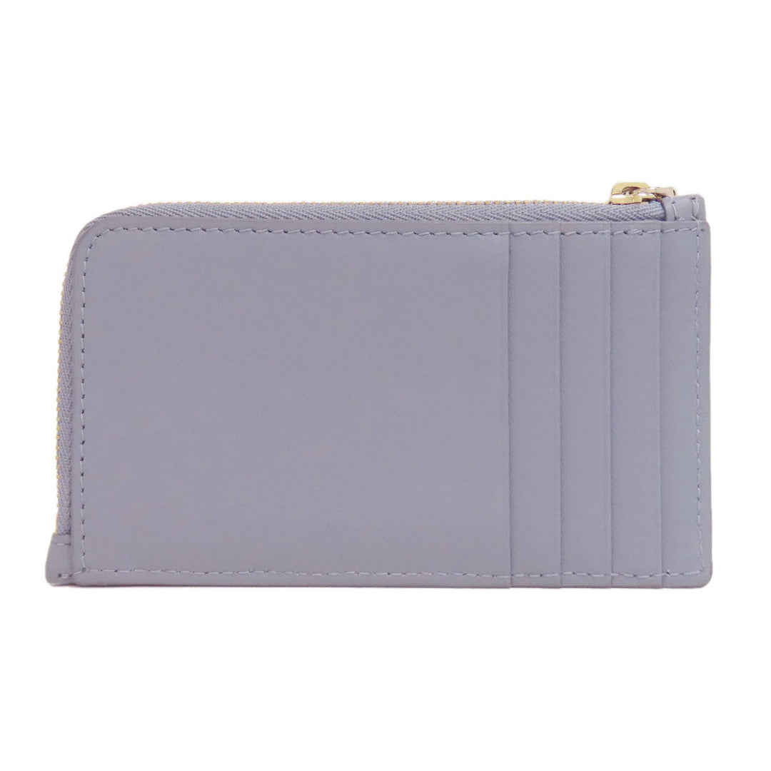 Christian Dior Coin case Calfskin blue Lady Dior Cosmos Zip Card Holder