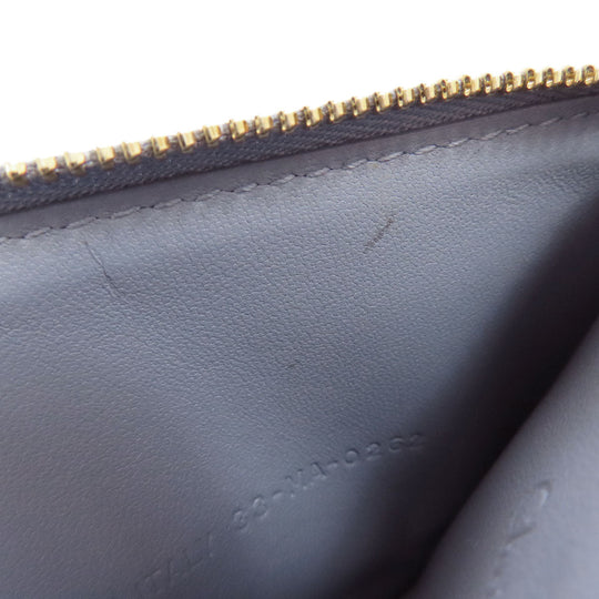 Christian Dior Coin case Calfskin blue Lady Dior Cosmos Zip Card Holder