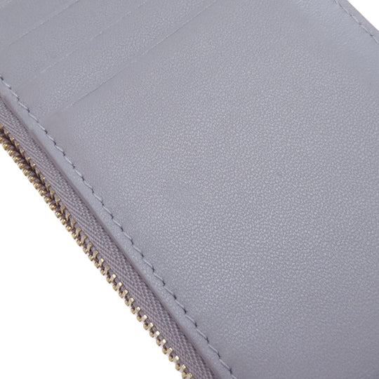 Christian Dior Coin case Calfskin blue Lady Dior Cosmos Zip Card Holder