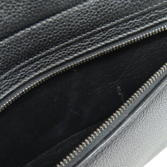 CELINE Handbag leather black Trapeze 2WAY Women Used Authentic