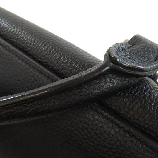 CELINE Handbag leather black Trapeze 2WAY Women Used Authentic