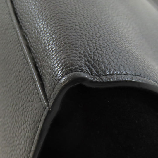 CELINE Handbag leather black Trapeze 2WAY Women Used Authentic