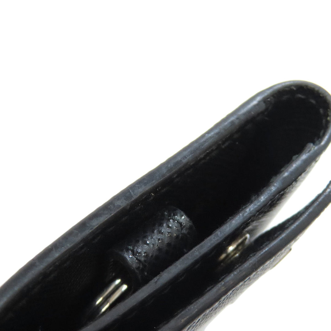 PRADA Key case Key holder  2PG002 Safiano black logo Women Used Authentic