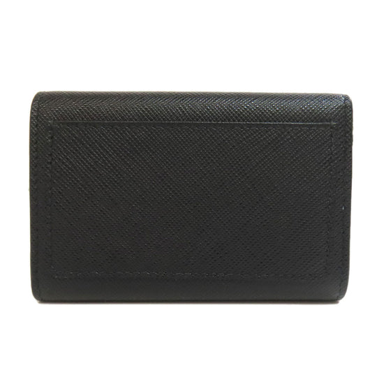 PRADA Key case Key holder  2PG002 Safiano black logo Women Used Authentic