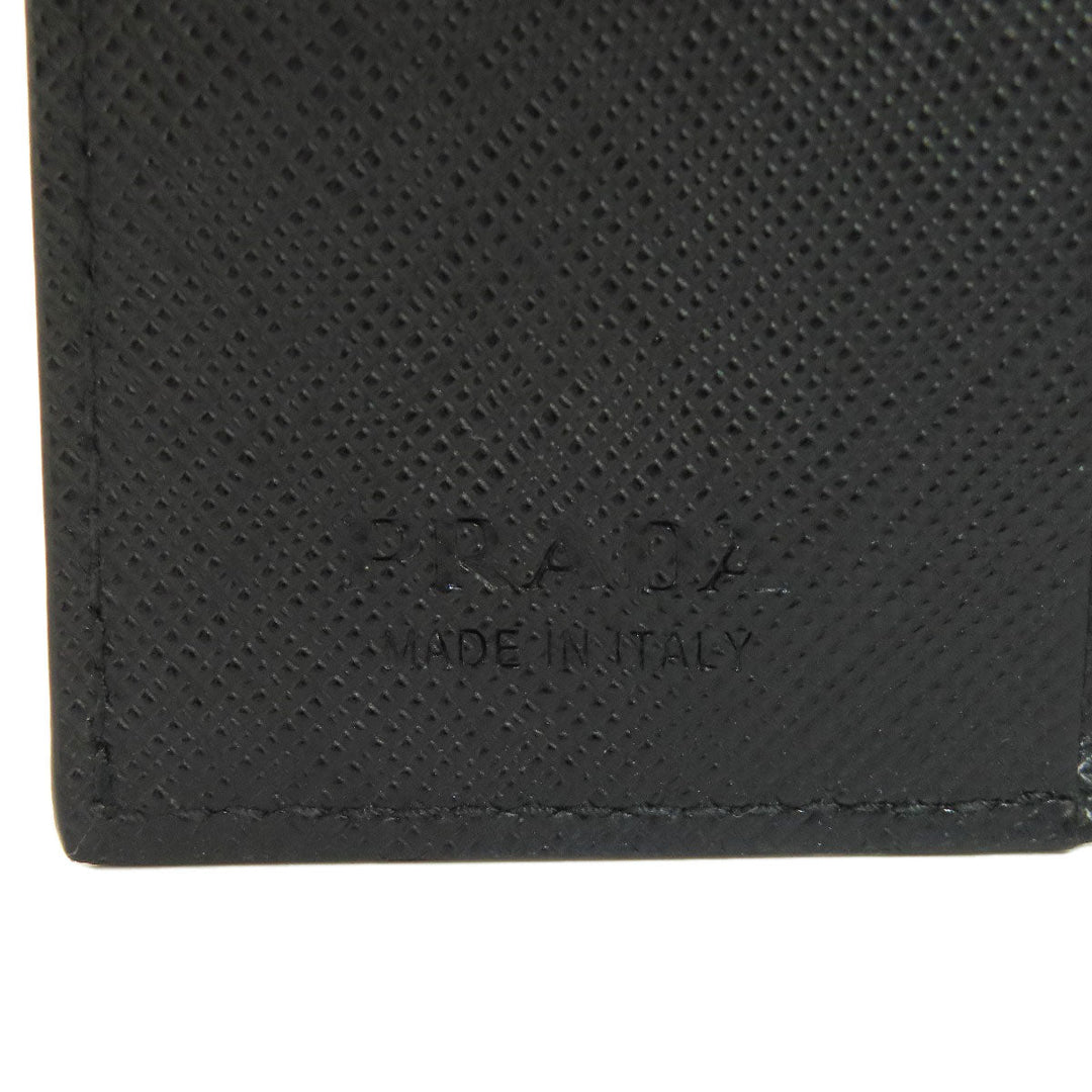 PRADA Key case Key holder  2PG002 Safiano black logo Women Used Authentic