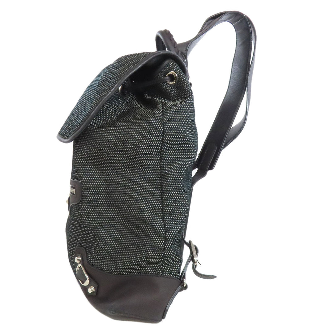 BALENCIAGA Backpack 382830 canvas black Traveler Women Used Authentic
