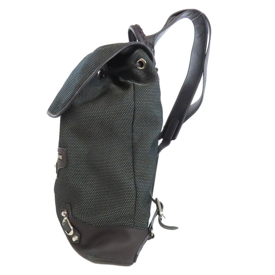 BALENCIAGA Backpack 382830 canvas black Traveler Women Used Authentic