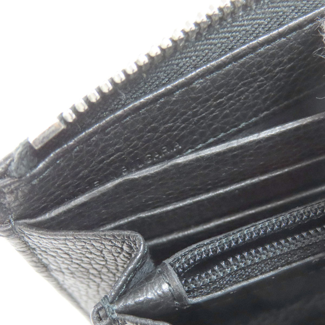 JIMMY CHOO Long Wallet Purse leather black Studs star motif