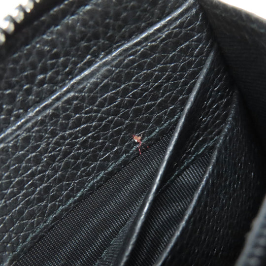 JIMMY CHOO Long Wallet Purse leather black Studs star motif