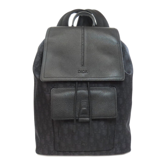 Christian Dior Backpack Nylon black Dior Homme Oblique Women Used Authentic