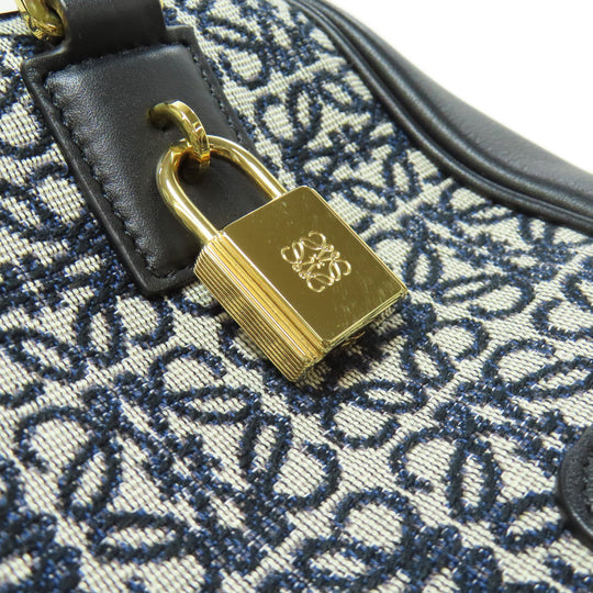 LOEWE Handbag canvas black Amazona 19 2WAY Women Used Authentic
