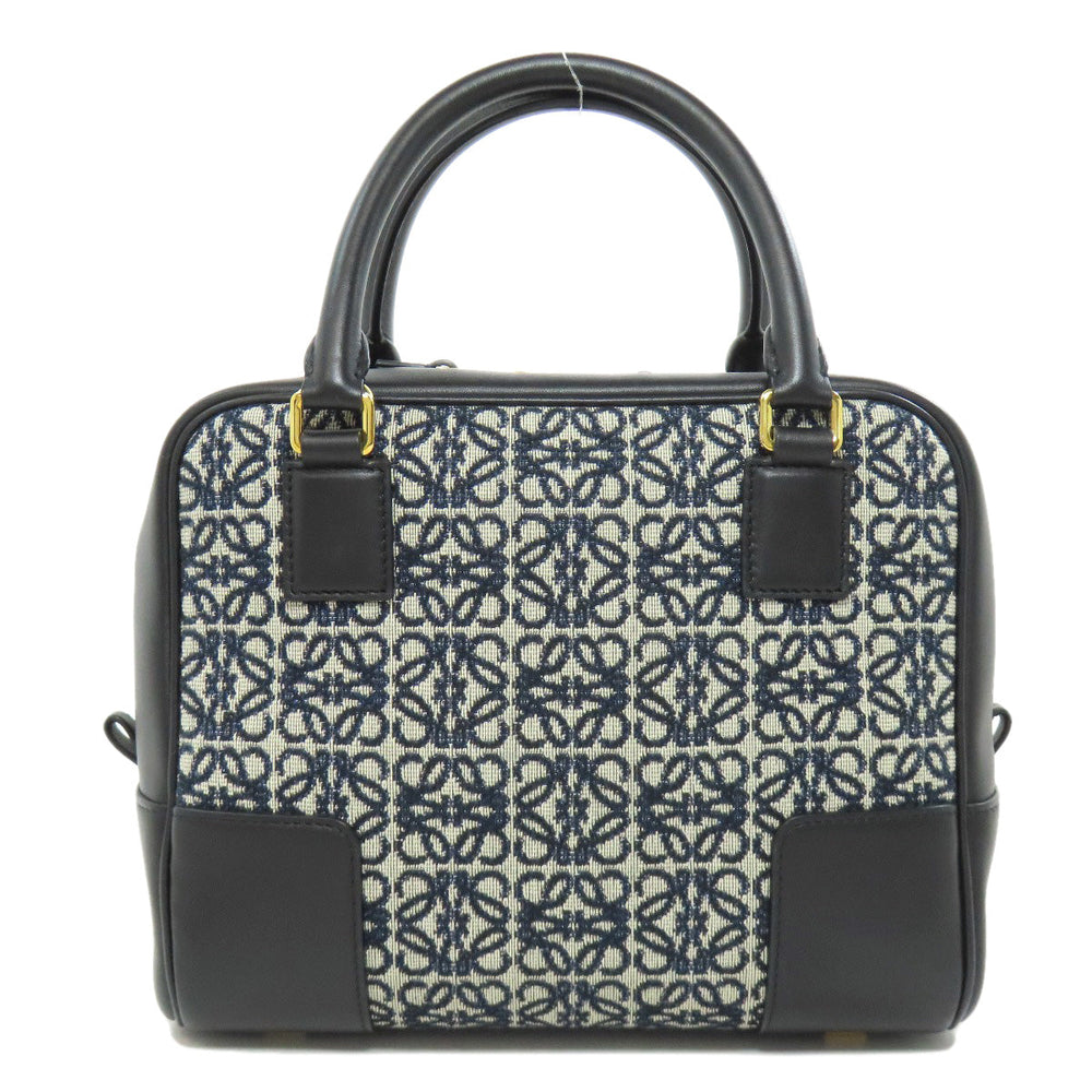 LOEWE Handbag canvas black Amazona 19 2WAY Women Used Authentic