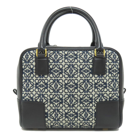 LOEWE Handbag canvas black Amazona 19 2WAY Women Used Authentic