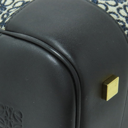 LOEWE Handbag canvas black Amazona 19 2WAY Women Used Authentic