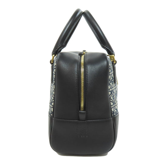 LOEWE Handbag canvas black Amazona 19 2WAY Women Used Authentic