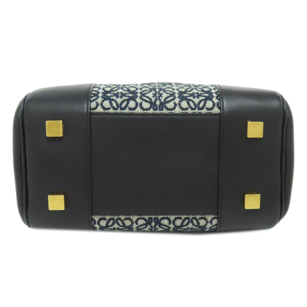 LOEWE Handbag canvas black Amazona 19 2WAY Women Used Authentic