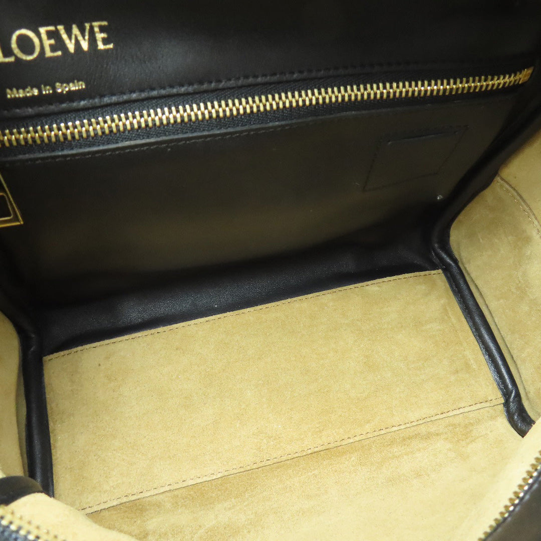 LOEWE Handbag canvas black Amazona 19 2WAY Women Used Authentic