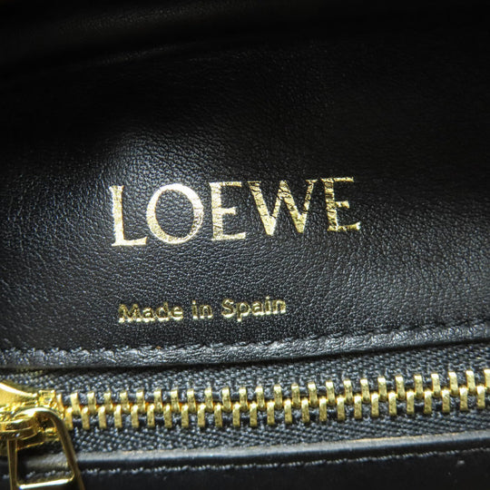 LOEWE Handbag canvas black Amazona 19 2WAY Women Used Authentic