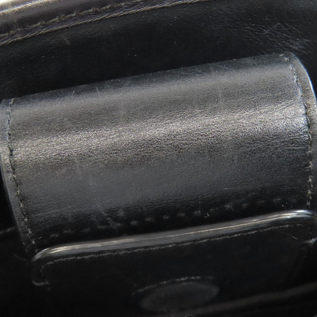 COACH Handbag F37097 leather black Embossed 2WAY Women Used Authentic