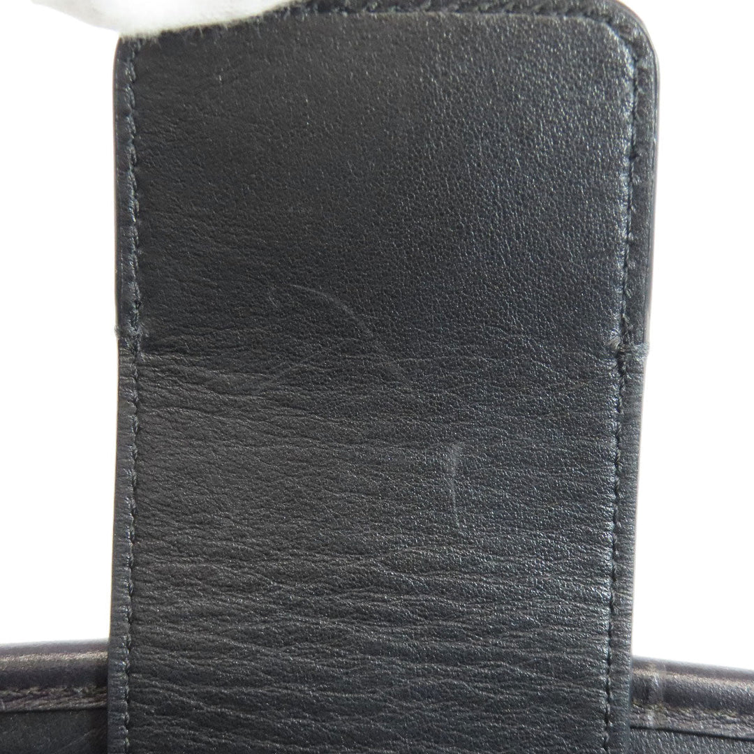 COACH Handbag F37097 leather black Embossed 2WAY Women Used Authentic