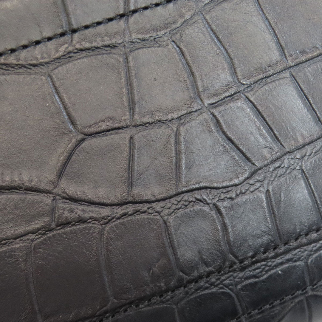 COACH Handbag F37097 leather black Embossed 2WAY Women Used Authentic