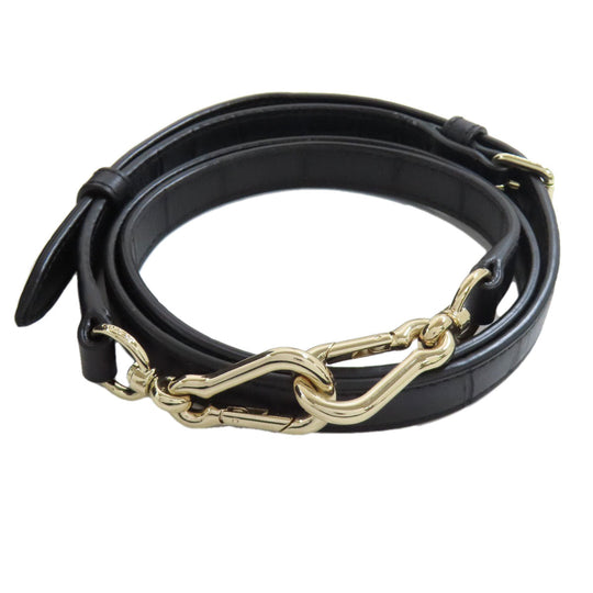 COACH Handbag F37097 leather black Embossed 2WAY Women Used Authentic