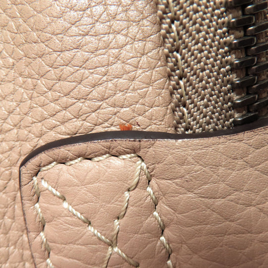 CELINE Handbag Calfskin beige Luggage micro Women Used Authentic