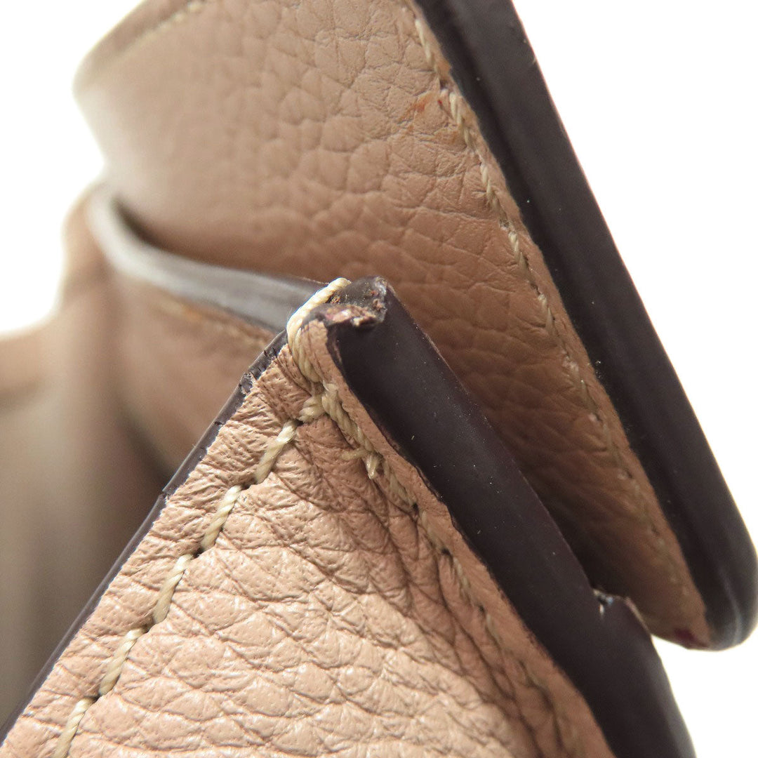 CELINE Handbag Calfskin beige Luggage micro Women Used Authentic