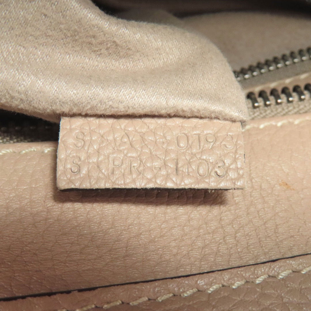 CELINE Handbag Calfskin beige Luggage micro Women Used Authentic