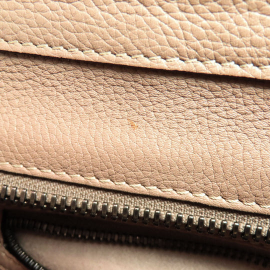 CELINE Handbag Calfskin beige Luggage micro Women Used Authentic