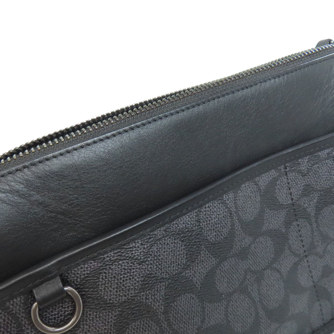 COACH Shoulder Bag CW373 PVC black Heritage Convertible Signature