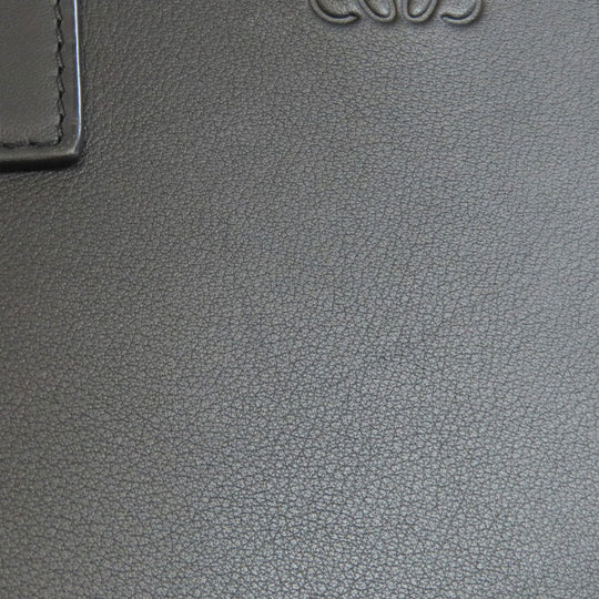 LOEWE Tote Bag Calfskin black Buckle Horizontal Anagram Women Used Authentic