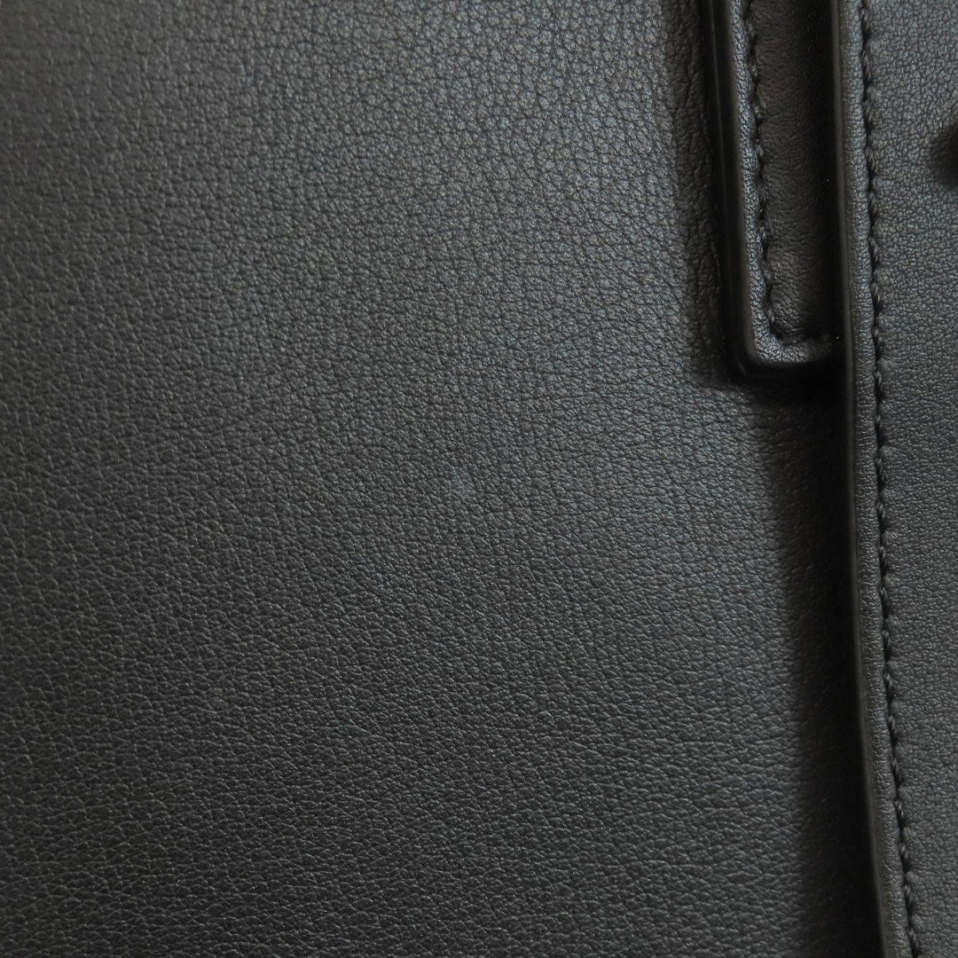 LOEWE Tote Bag Calfskin black Buckle Horizontal Anagram Women Used Authentic