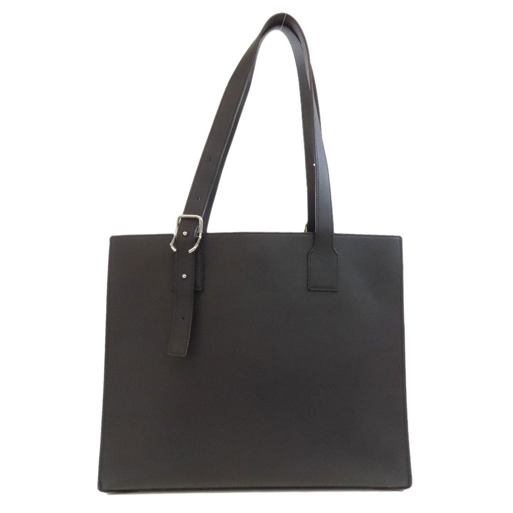 LOEWE Tote Bag Calfskin black Buckle Horizontal Anagram Women Used Authentic