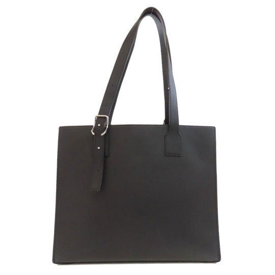 LOEWE Tote Bag Calfskin black Buckle Horizontal Anagram Women Used Authentic