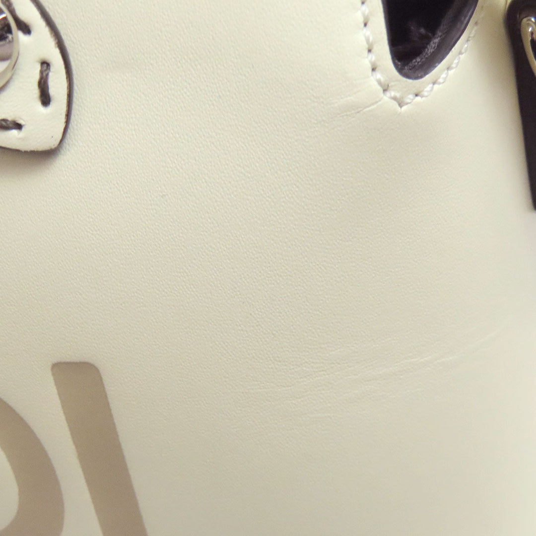 FENDI Handbag Calfskin white By the way 2WAY Women Used Authentic