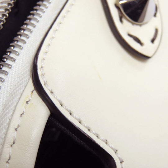 FENDI Handbag Calfskin white By the way 2WAY Women Used Authentic