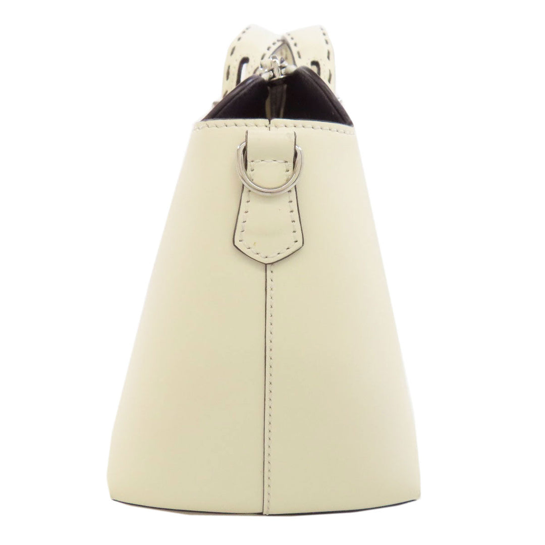 FENDI Handbag Calfskin white By the way 2WAY Women Used Authentic