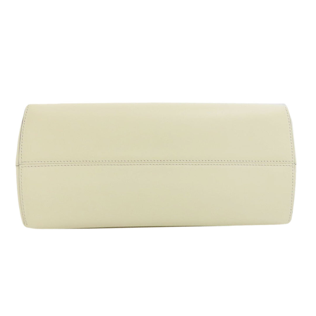 FENDI Handbag Calfskin white By the way 2WAY Women Used Authentic