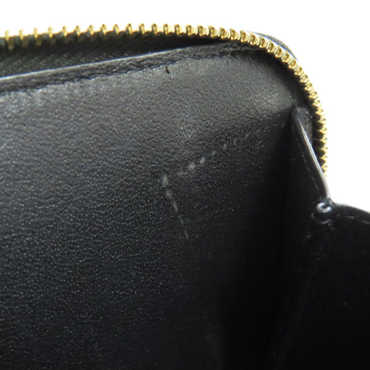 SAINT LAURENT Bifold Wallet Calfskin black Vstitch Women Used Authentic
