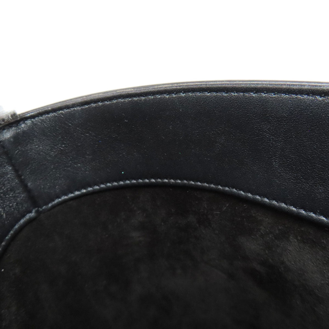 CELINE Shoulder Bag Calfskin black Small Bucket Cuir Women Used Authentic