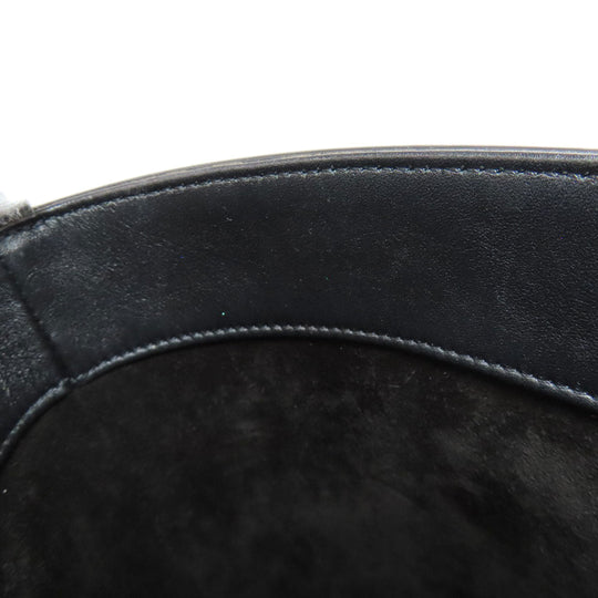 CELINE Shoulder Bag Calfskin black Small Bucket Cuir Women Used Authentic