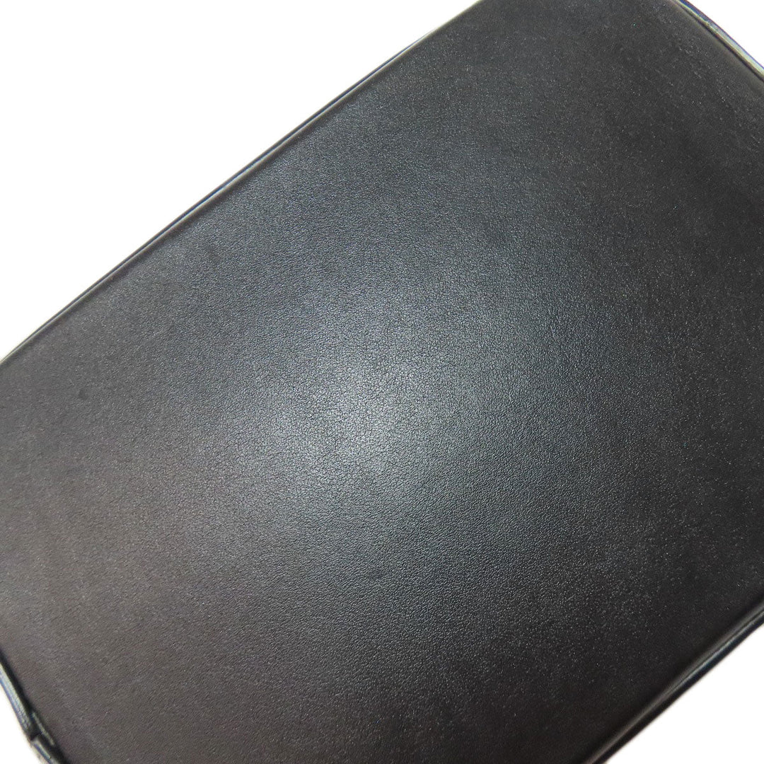CELINE Shoulder Bag Calfskin black Small Bucket Cuir Women Used Authentic