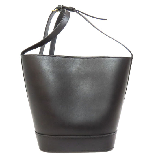 CELINE Shoulder Bag Calfskin black Small Bucket Cuir Women Used Authentic