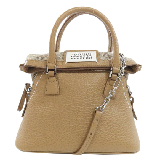 Maison Margiela Handbag leather Brown 5AC 2WAY