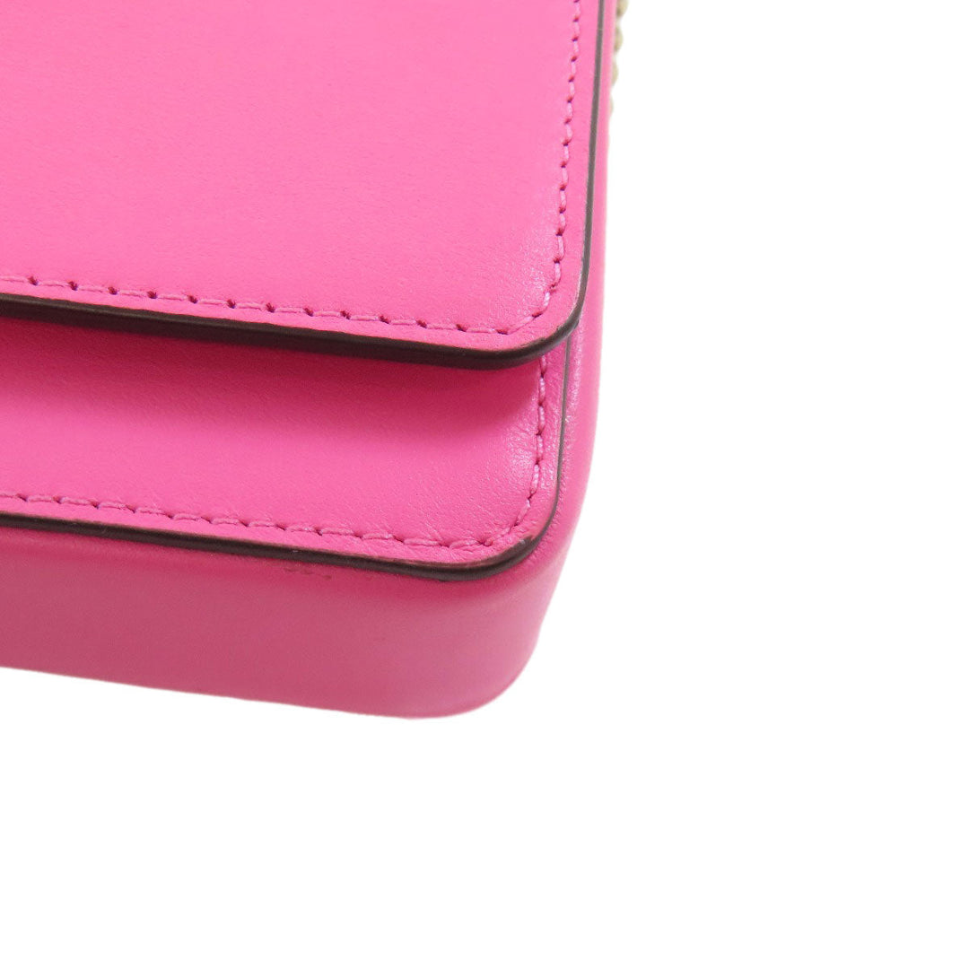 Kate Spade Long Wallet Purse leather pink Chain Wallet Bicolor Women Used Authentic