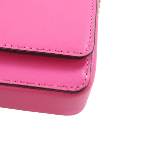 Kate Spade Long Wallet Purse leather pink Chain Wallet Bicolor Women Used Authentic