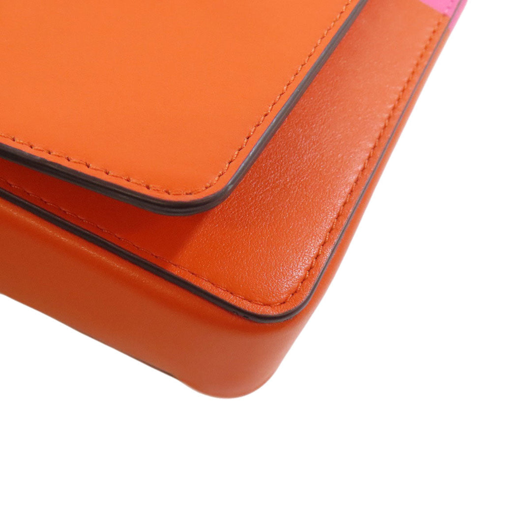 Kate Spade Long Wallet Purse leather pink Chain Wallet Bicolor Women Used Authentic