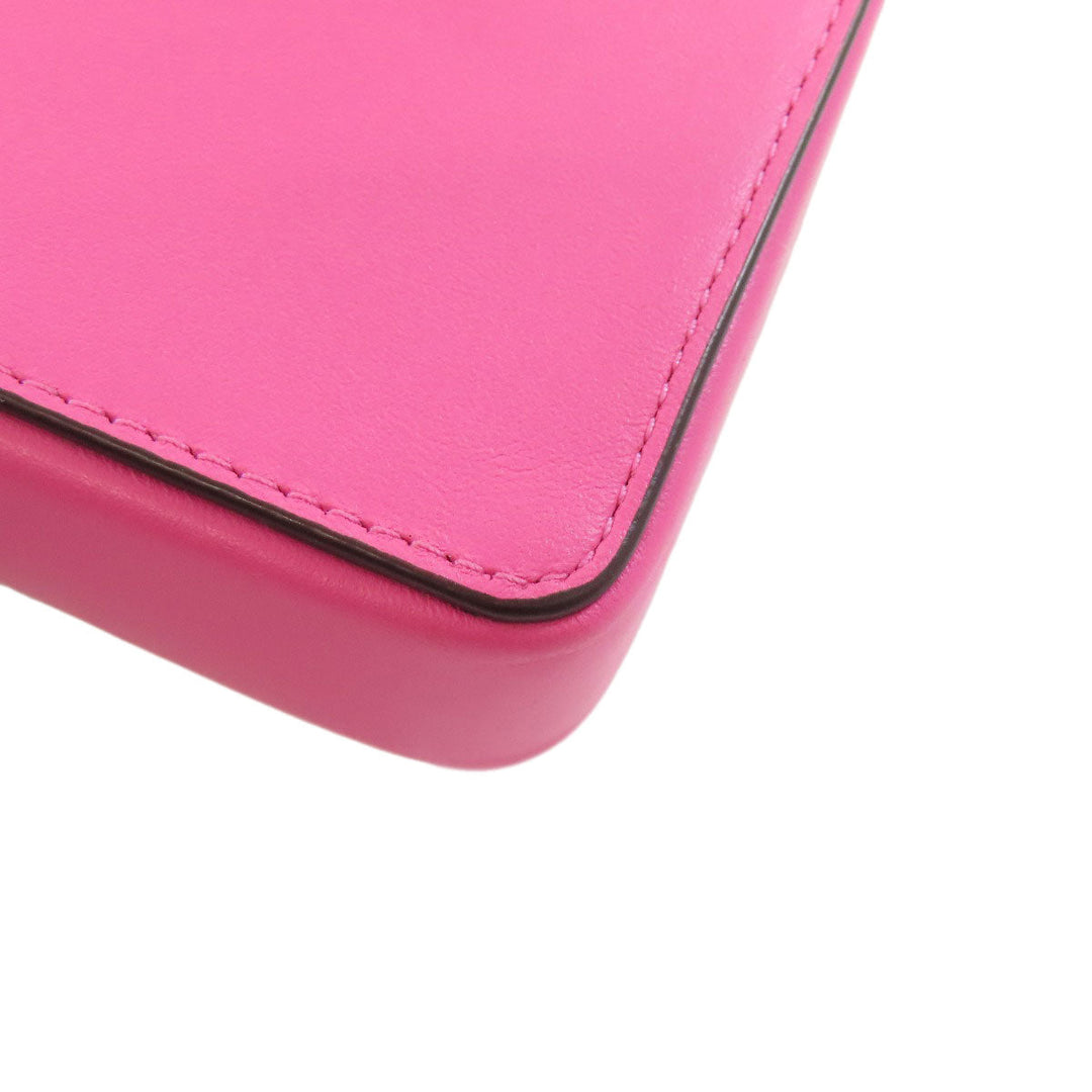 Kate Spade Long Wallet Purse leather pink Chain Wallet Bicolor Women Used Authentic